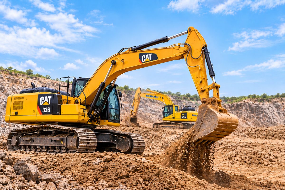 Excavators, bulldozers, dump trucks and loaders — heavy equipment categories